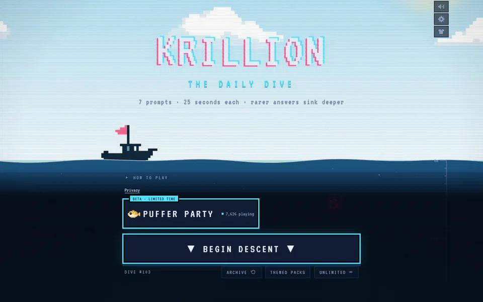Krillion game screenshot
