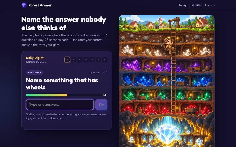 Rarest Answer game preview
